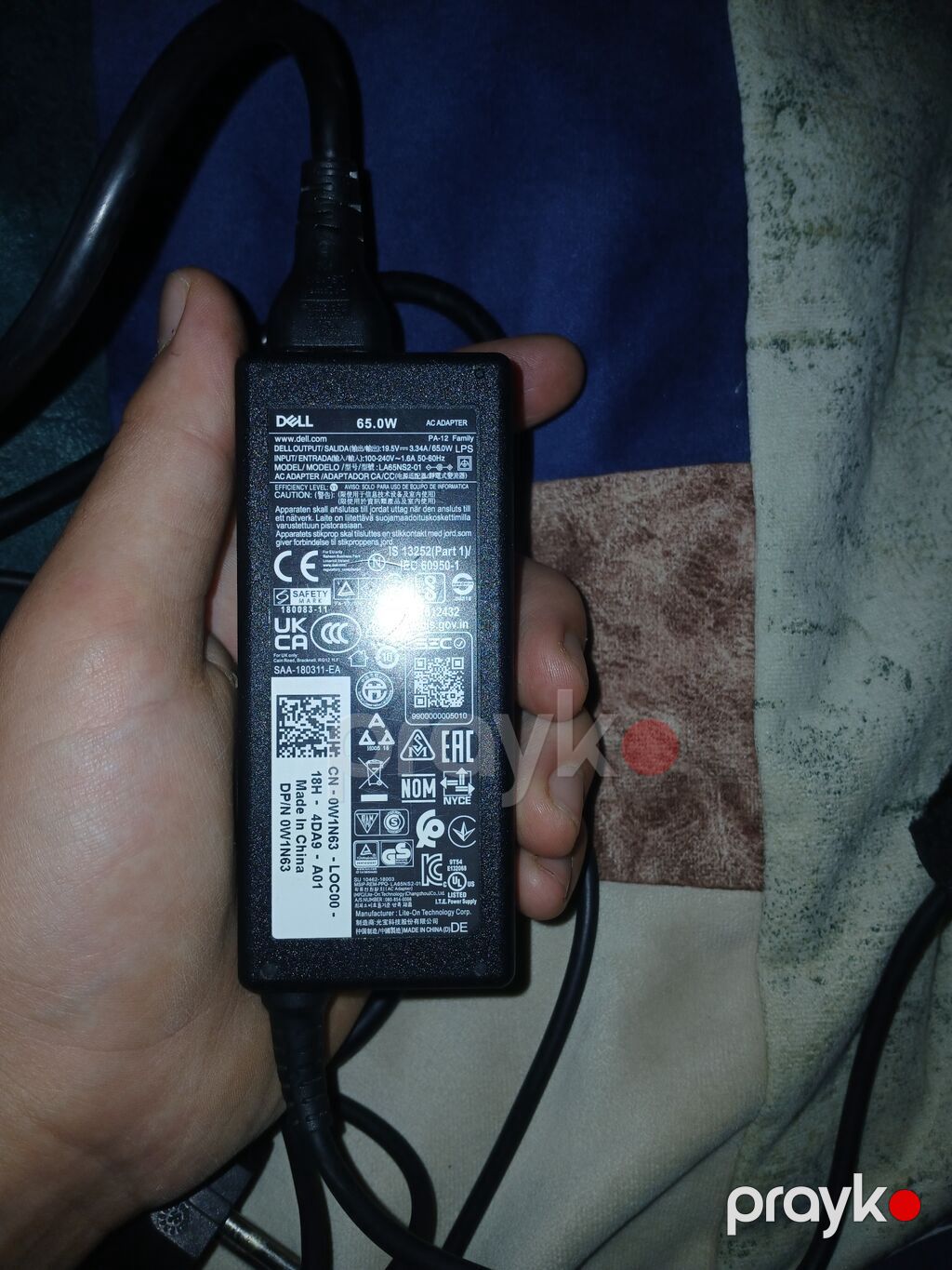 Dell noutbuk üçün 65W güc adapteri. Əsas göstəricilər: - Brend: Dell — Noutbuk aksesuarları, Cəlilabad (4)