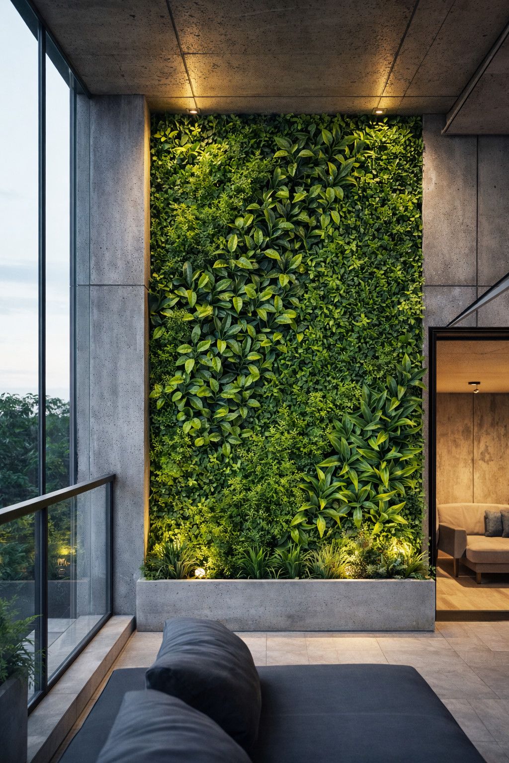 Süni yaşıllıq divar paneli 629s, plastik, 50x50 sm — Mallar, Bakı (2)