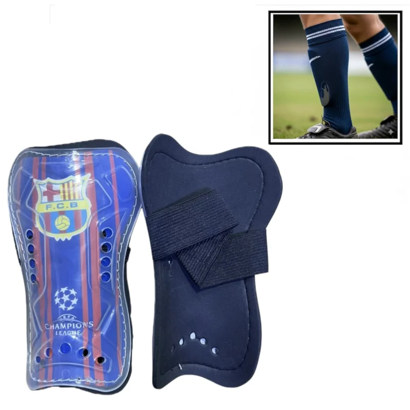 Futbol üçün ayaq qoruyucu şitki, Barcelona logolu, yüksək keyfiyyətli və dayanıqlı - WS1729 — Bakı