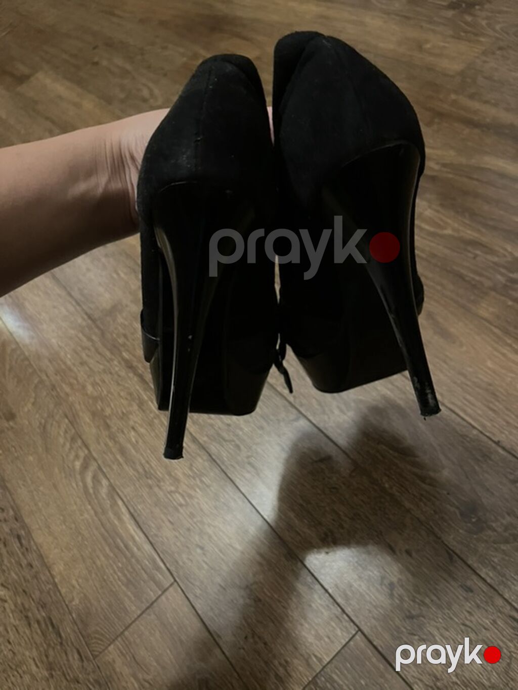 Qadın yüksək dabanlı ayaqqabı - Rəng: qara - Model: bağlamalı — Tufl, Bakı (2)