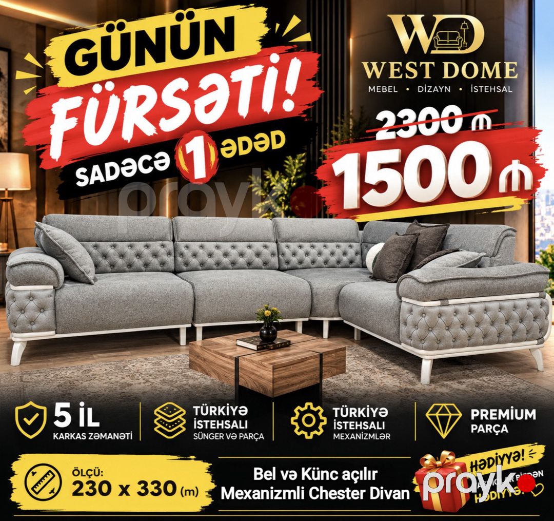 Künc divanı Chester — Mebel, Bakı (2)