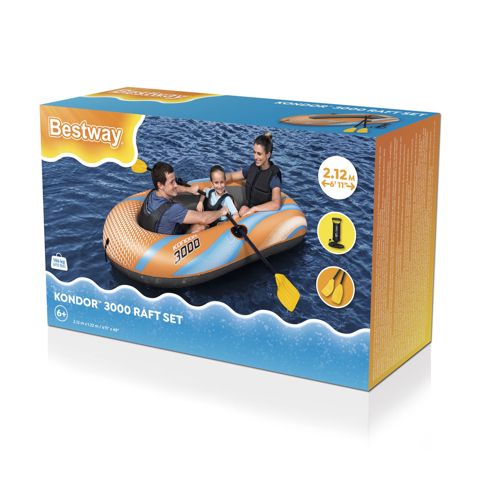 Şişmə qayıq Bestway Kondor 3000 Raft Set 61146, 212x122 sm — Bakı