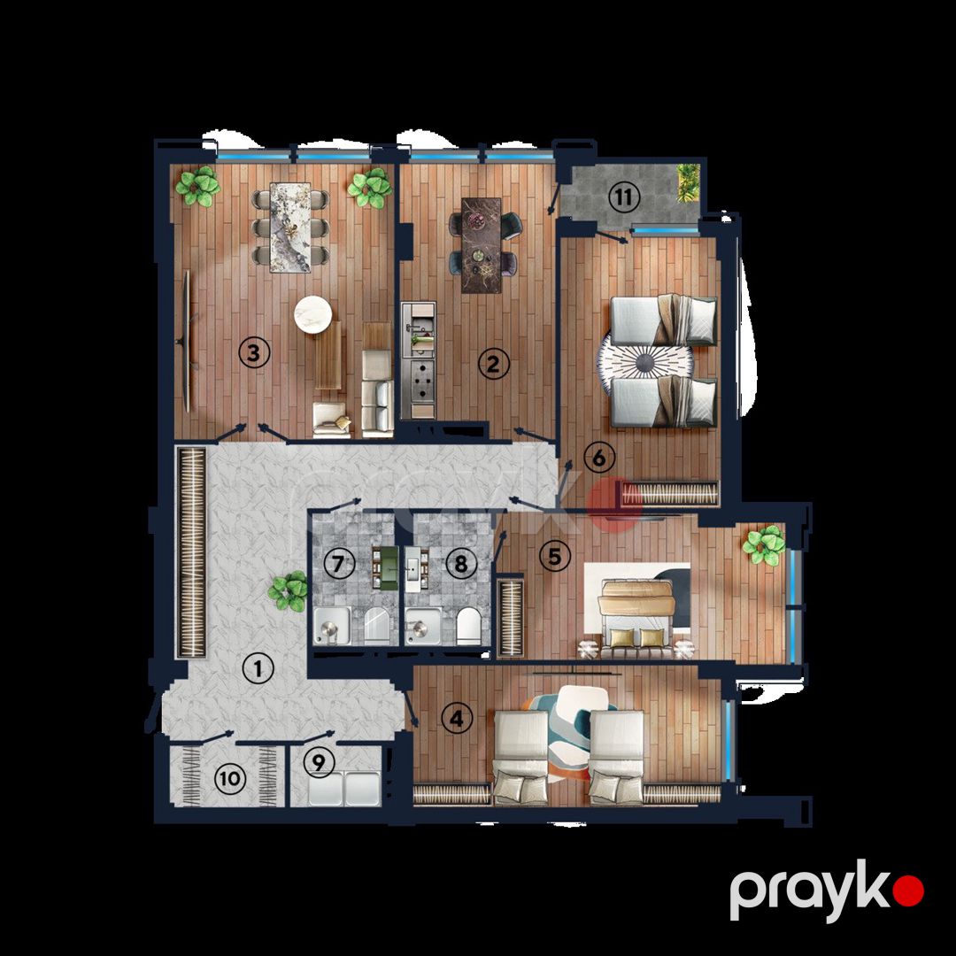 Satılır 4 otaqlı yeni tikili 172.8 m² — Mənzil, Bakı (8)