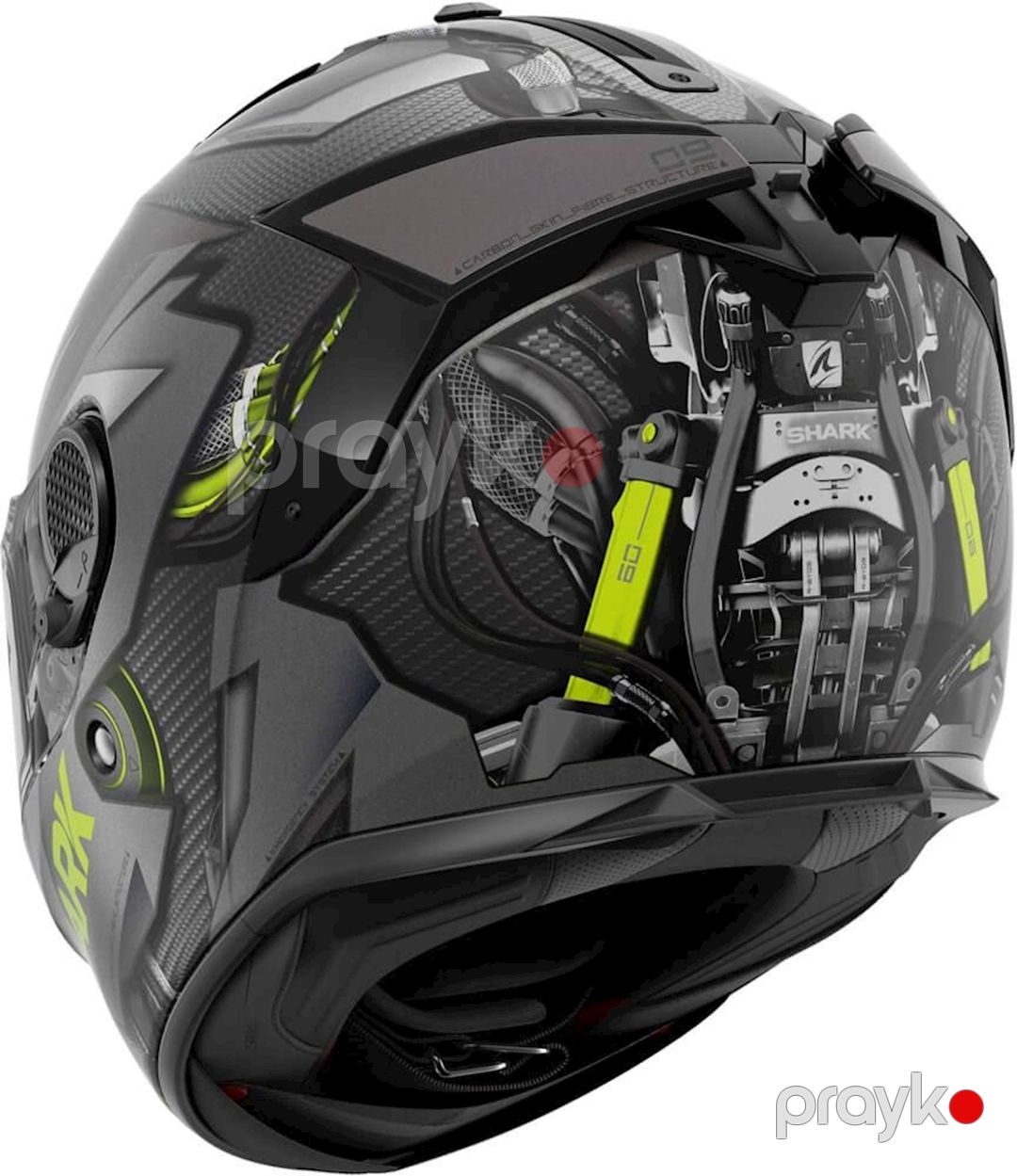 Motosikl dəbilqəsi Shark Spartan GT Carbon Urikan DAY, karbon, boz, ölçü L — Mallar, Bakı (2)
