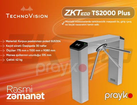 ZKTeco TS2000 Plus Turnistile — Bakı