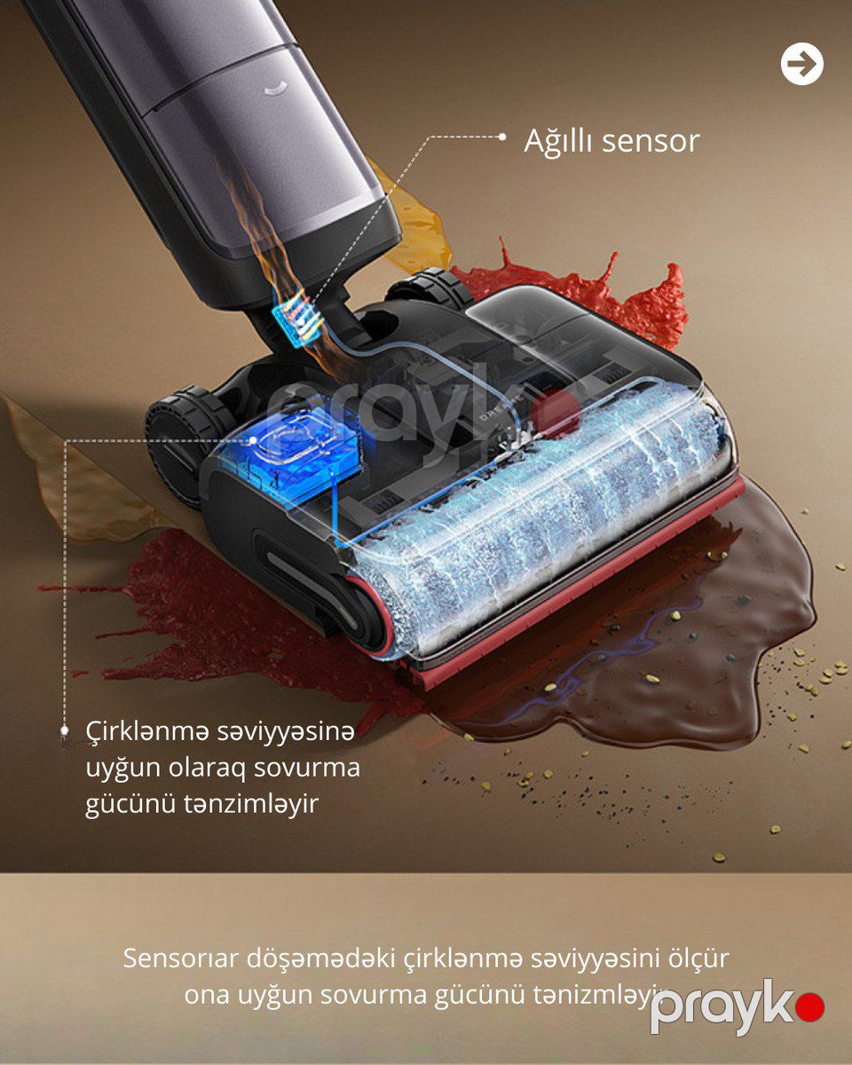 Vacuum Cleaner Dreame H16 Pro Steam Wet and Dry Vacuum (HHR48F) EU — Ev texnikası, Bakı (8)