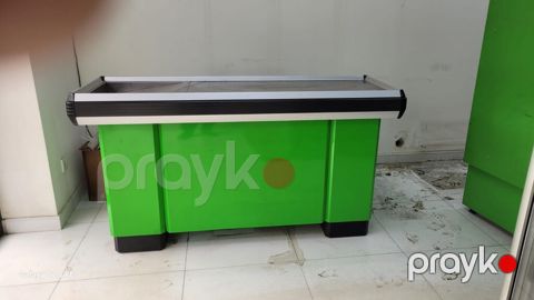 Supermarket kassası – konveyersiz kassasxol - Rəng: yaşıl gövdə — Bakı
