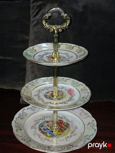 Tort və şiriniyyat qabı, rəng - Qızılı, Farfor — Bakı