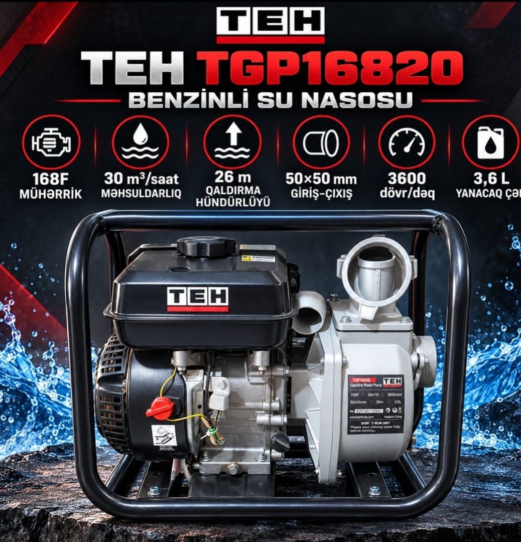 Su nasosu TEH TGP16820 4100 W 26 m 500 l/dəq — Mallar, Bakı