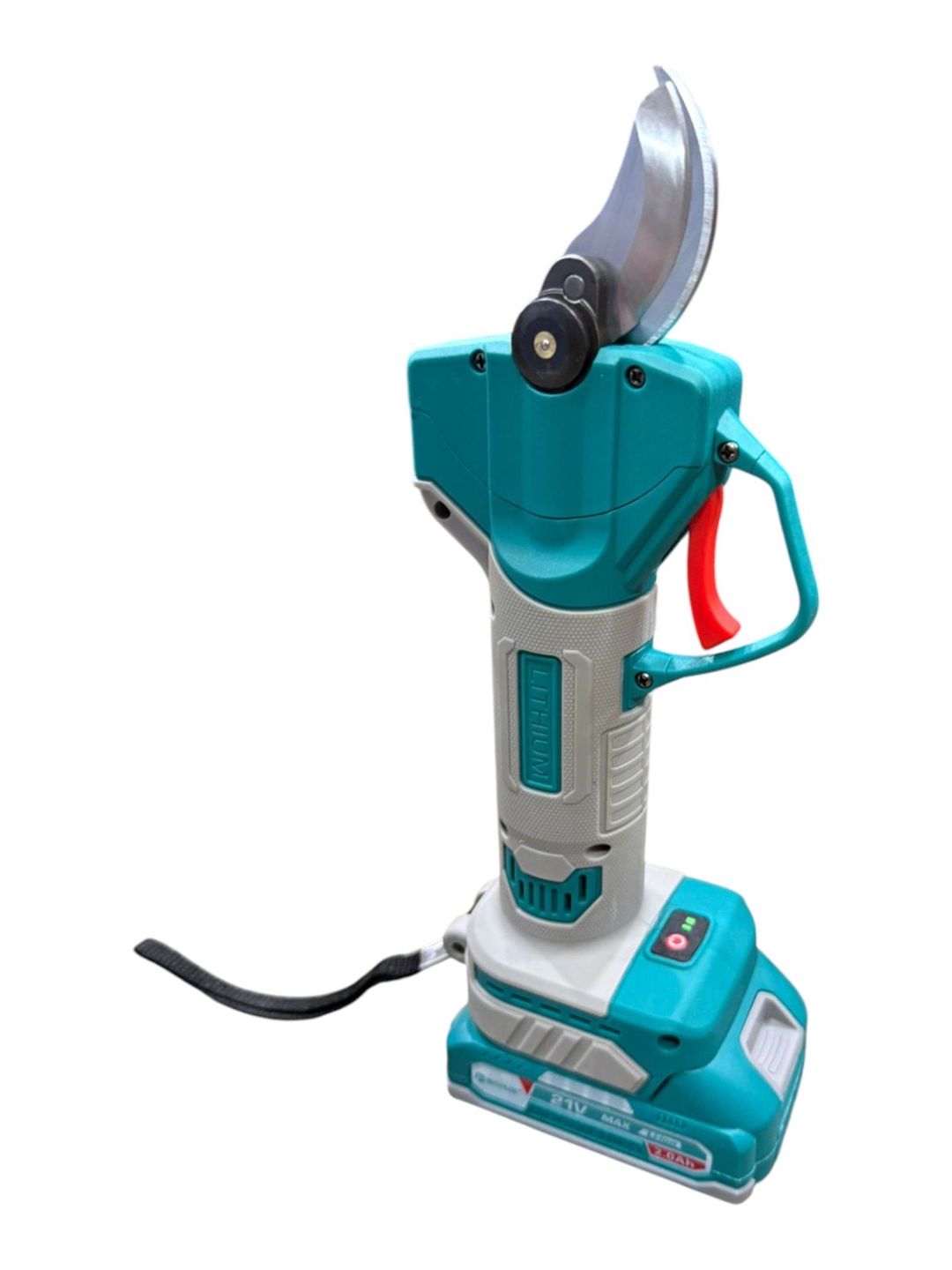 Bağ qayçısı Intıplus HHT_300894, akkumulyatorlu, 21 V, 2 Ah, 1400 Vt, rəqəmsal displeyli, firuzəyi/boz — Mallar, Bakı (2)