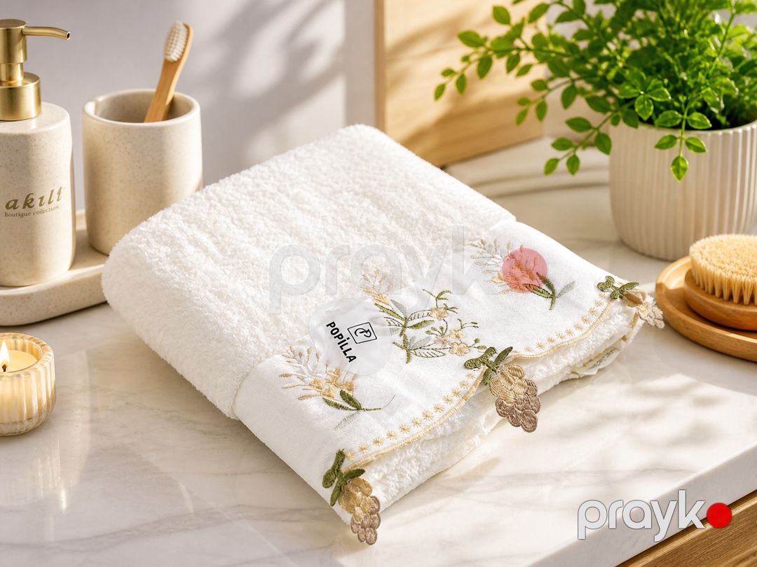 Hamam dəsmalı Popilla 3198951_RB, pambıq, ağ, 70x140 sm — Mallar, Bakı
