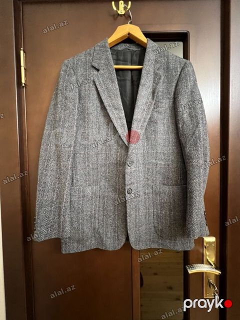 Kişi tweed blazer/caket - Material: qalın toxumalı tweed — Bakı
