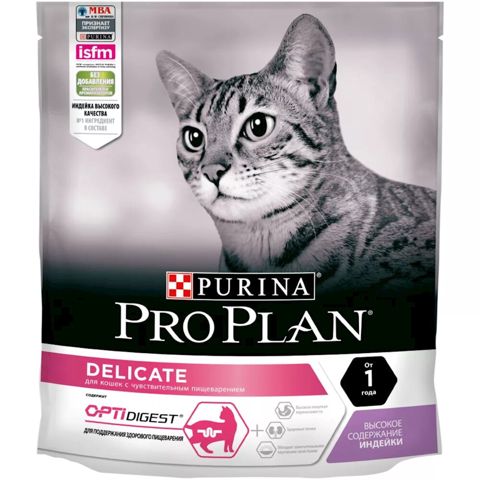 Quru yem Pro Plan Delicate həssas həzmi olan pişiklər üçün, hindquşu, 400 q — Bakı