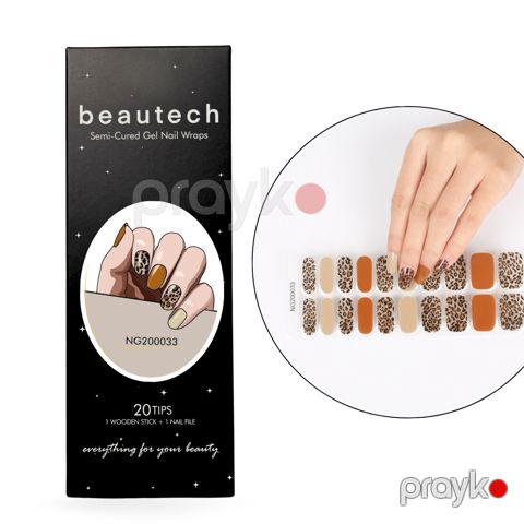 Taxma dırnaq yapışqan-gel NG200033 Beautech Gel Nail Wraps 20 Tips — Bakı