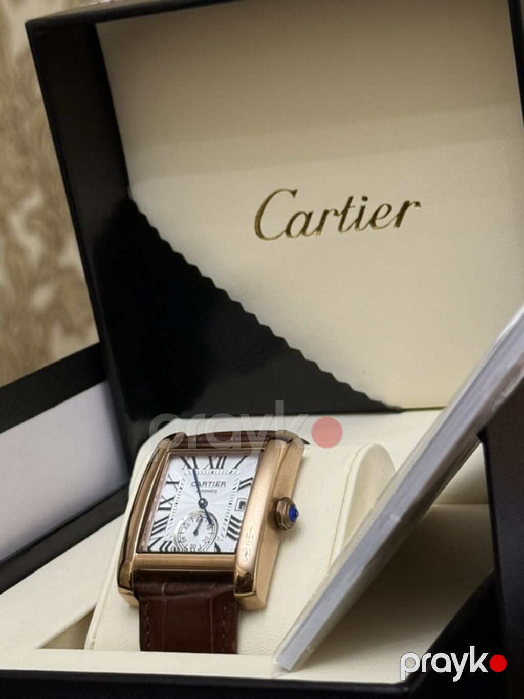 Cartier kişi qol saatı – klassik kvadrat (Tank üslubunda) korpus — Qol saatları, Gəncə (3)