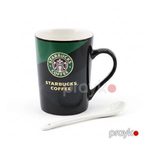 Starbucks Klassik Keramika Fincan Dəsti – Qaşıqla Birlikdə — Bakı