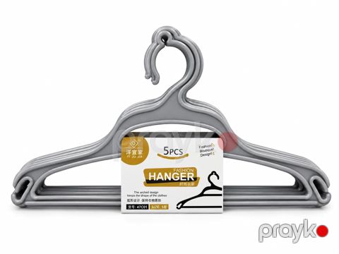 5 Ədəd Fashion Hanger Plastik Paltar Asqısı Boz Rəngli Geyim Asılqanı LAZ-00321 — Bakı