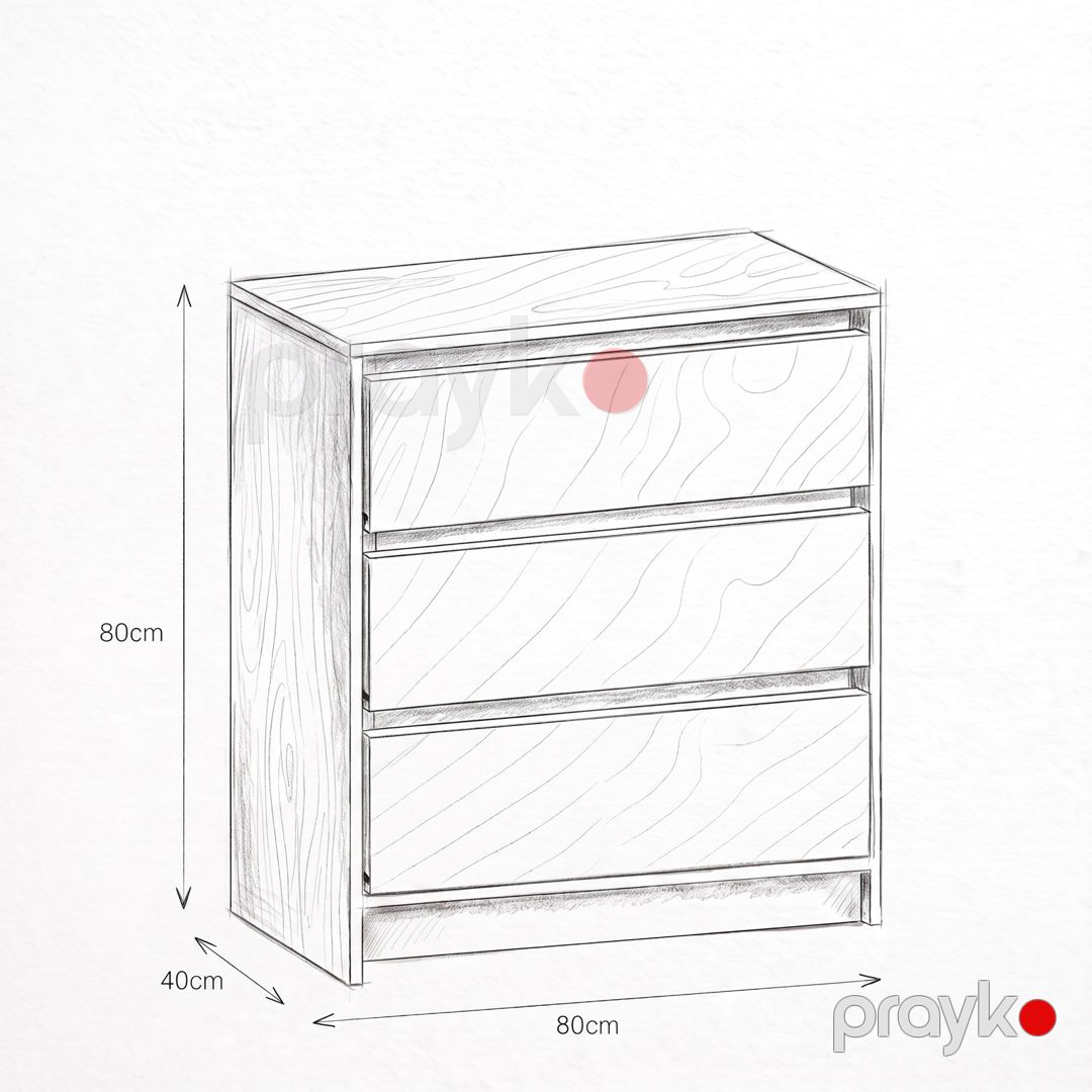 Komod 8326, Ldsp, antrasit, 80x80x40 sm — Mallar, Bakı (2)