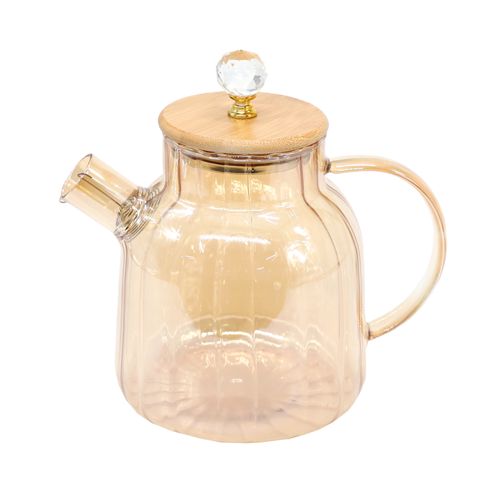 Dəmləmə çaydanı CK-03, şüşə, qızılı, 1500 ml — Bakı