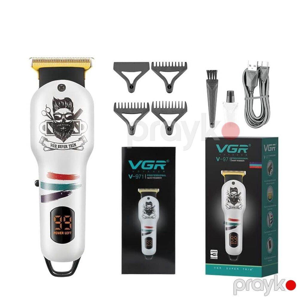 Trimmer VGR 971 - 600mAh / 120 Dəqiqə / 1 Sürət 5500RPM / Cord/Cordles — Saç kəsmə maşınları, Bakı (3)