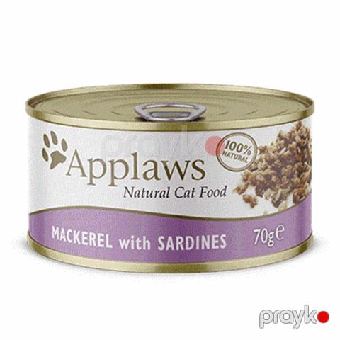 Konserv Applaws Natural Cat Food pişiklər üçün, skumbriya və sardina dadı ilə, 70 q — Bakı