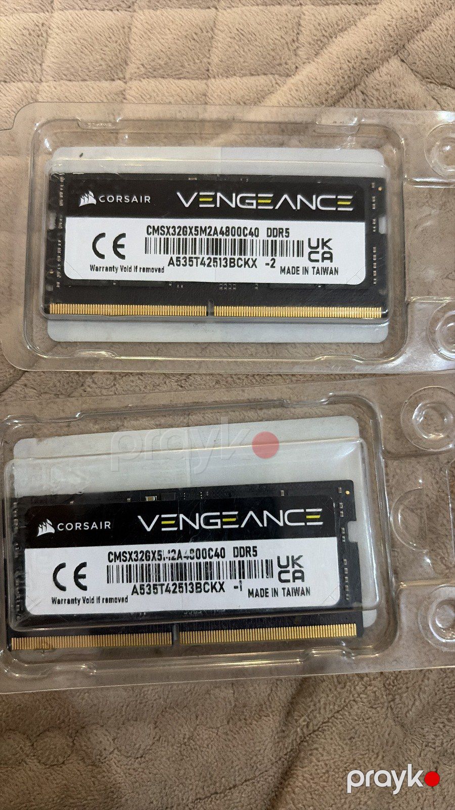 Corsair Vengeance RAM DDR5 4800mhz 2x16 (laptop) — Kompüterlər və noutbuklar, Bakı (2)