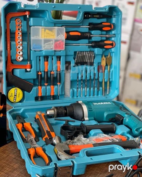 Makita HP1630 zərbəli matkap və çoxfunksiyalı alət dəsti — Digah