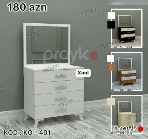Vizaj masası və komod dəsti Model kodu: KG-401 Qiymət: 180 AZN — Bakı
