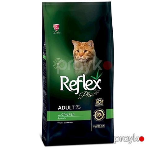 Quru yem Reflex Plus, yetkin pişiklər üçün, toyuq əti ilə, 1 kq çəki ilə — Bakı