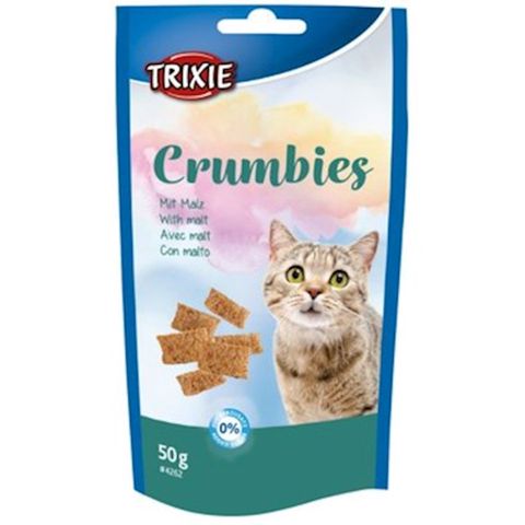 Pişiklər üçün məzə Trixie Crumbies with Malt, tükün mədədən çixarılması üçün, 50 q — Bakı