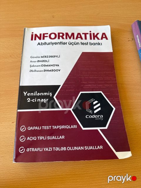 İnformatika Codera abituriyentlər üçün test bankı — Bakı