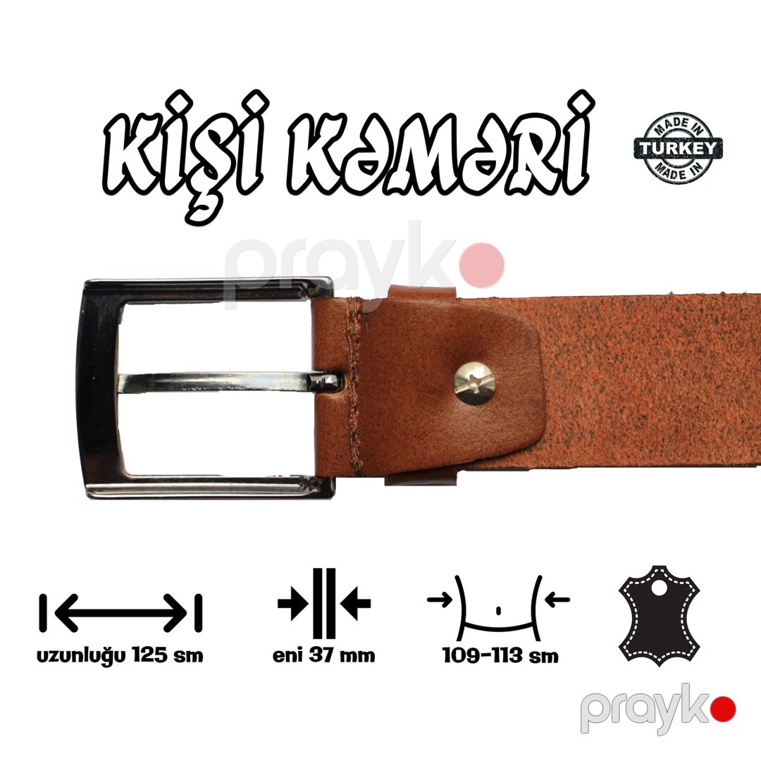 Kişilər üçün kəmər Barış Saraciye ELMR04, qara, dəri, ölçü 125 sm — Mallar, Bakı (2)