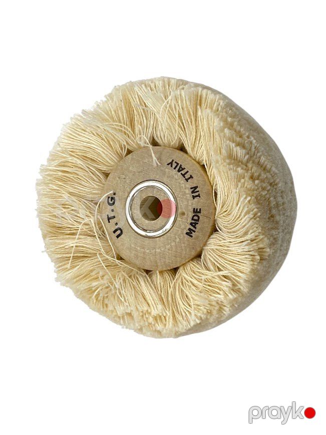 Zərgərlik cilalama diski U.T.G., pambıq iplərdən, taxta mərkəzli, 100 mm — Mallar, Bakı