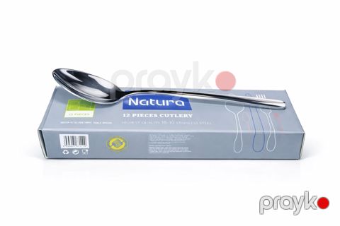Çay qaşığı dəsti Natura PH017, paslanmayan polad, gümüşü, 12 parça, 12 nəfərlik — Bakı