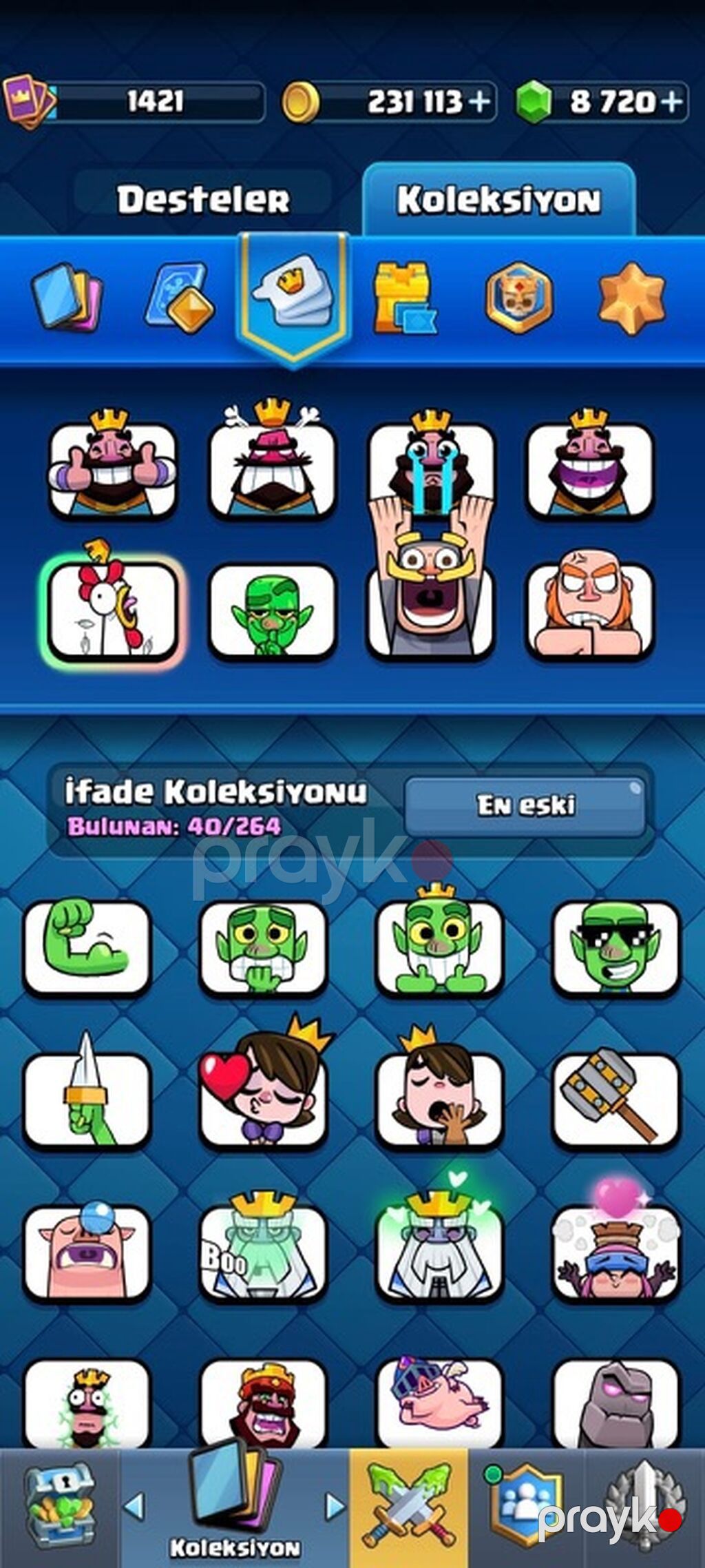 Clash Royale oyun hesabı – eInur5555 - Klan: “Beyaz Ölüm” (Böyük) — Şəxsi əşyalar, Masazır (3)