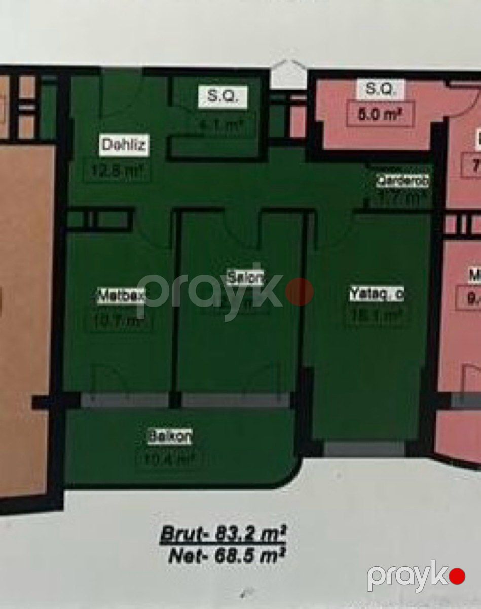 2-otaqlı yeni tikili, Lökbatan qəs., 84 m² — Mənzil, Bakı (5)