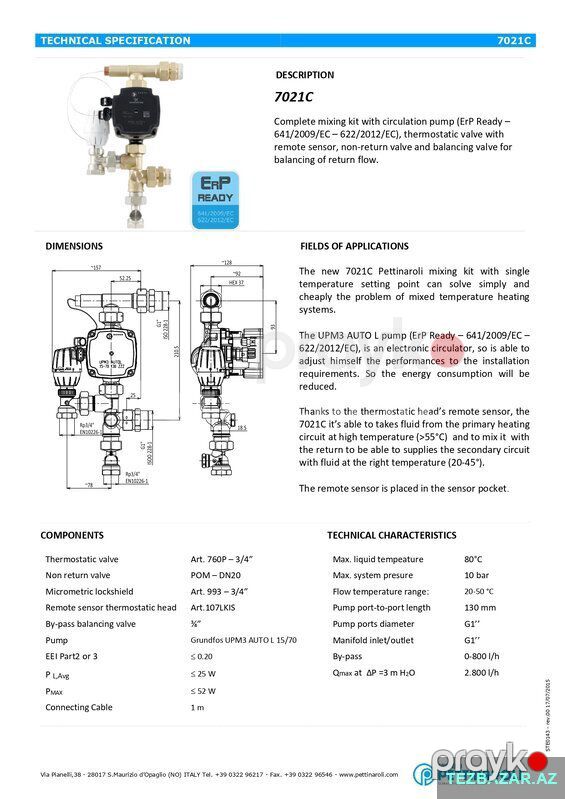 Nasos Qrup Komplekt Pettinaroli-7021 — Digər elektronika, Bakı (5)