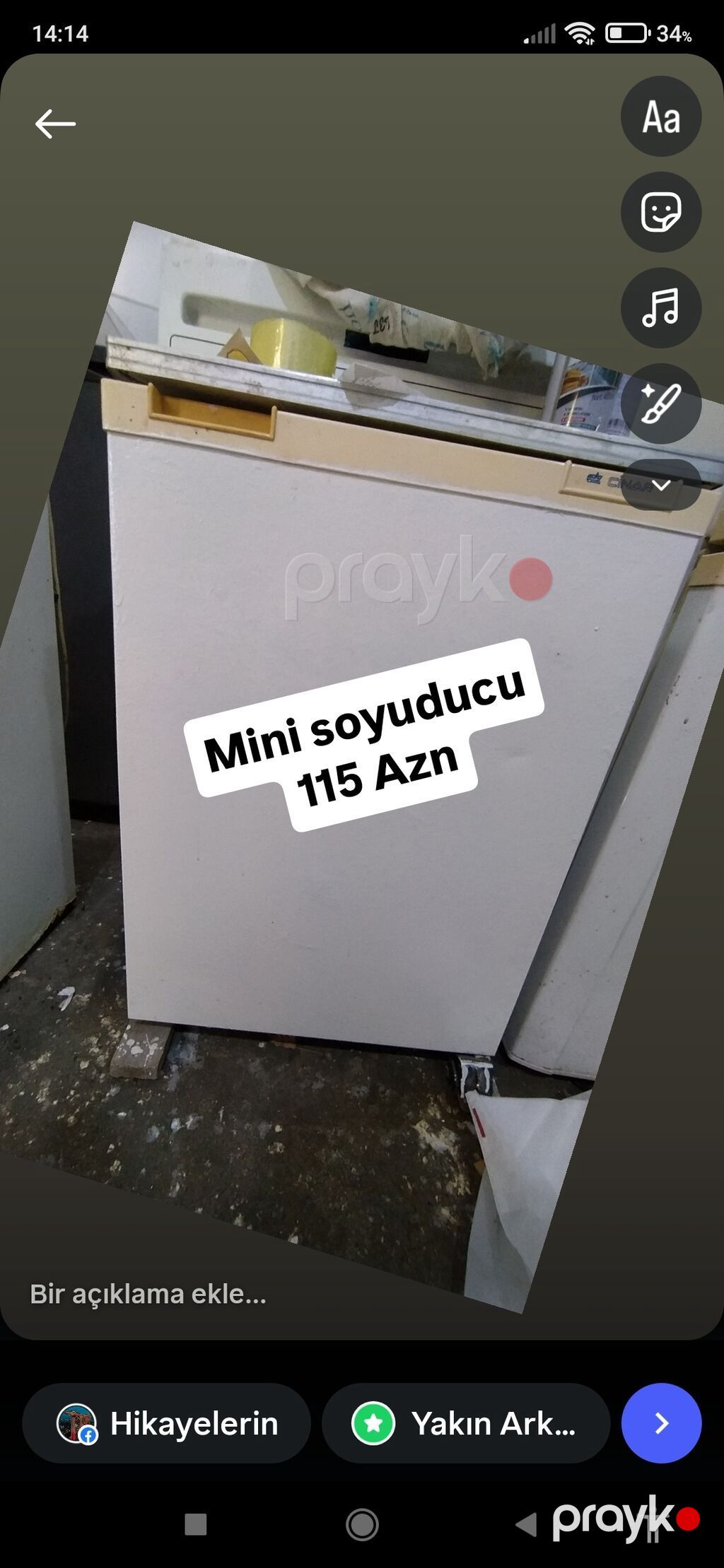 Mini soyuducu – Çınar markası - Kompakt ölçülü, tək qapılı mini — Soyuducular, Digah (4)