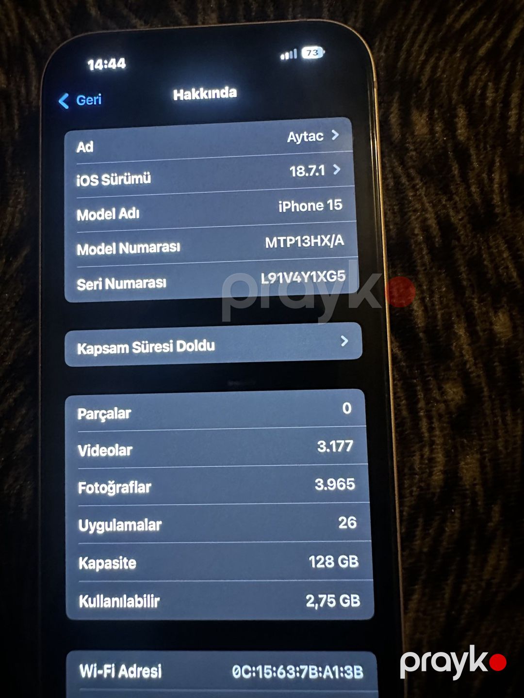 Apple iPhone 15 Pink 128GB/6GB — Smartfonlar, Bakı (6)