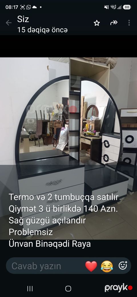 Termo və 2 tumbuçkadan ibarət dəst. - Dəst tərkibi: geniş termo — Sumqayıt
