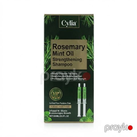 Saçlar üçün şampun Cylia Rosemary Mint Oil Strengthening, 800 ml — Bakı