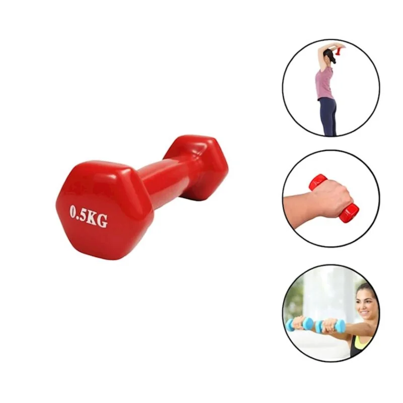 Qantel dəsti WS0014, 2 əd x 0.5 kq, qırmızı — Etrend.az — Fitness və İdman Avadanlıqları
