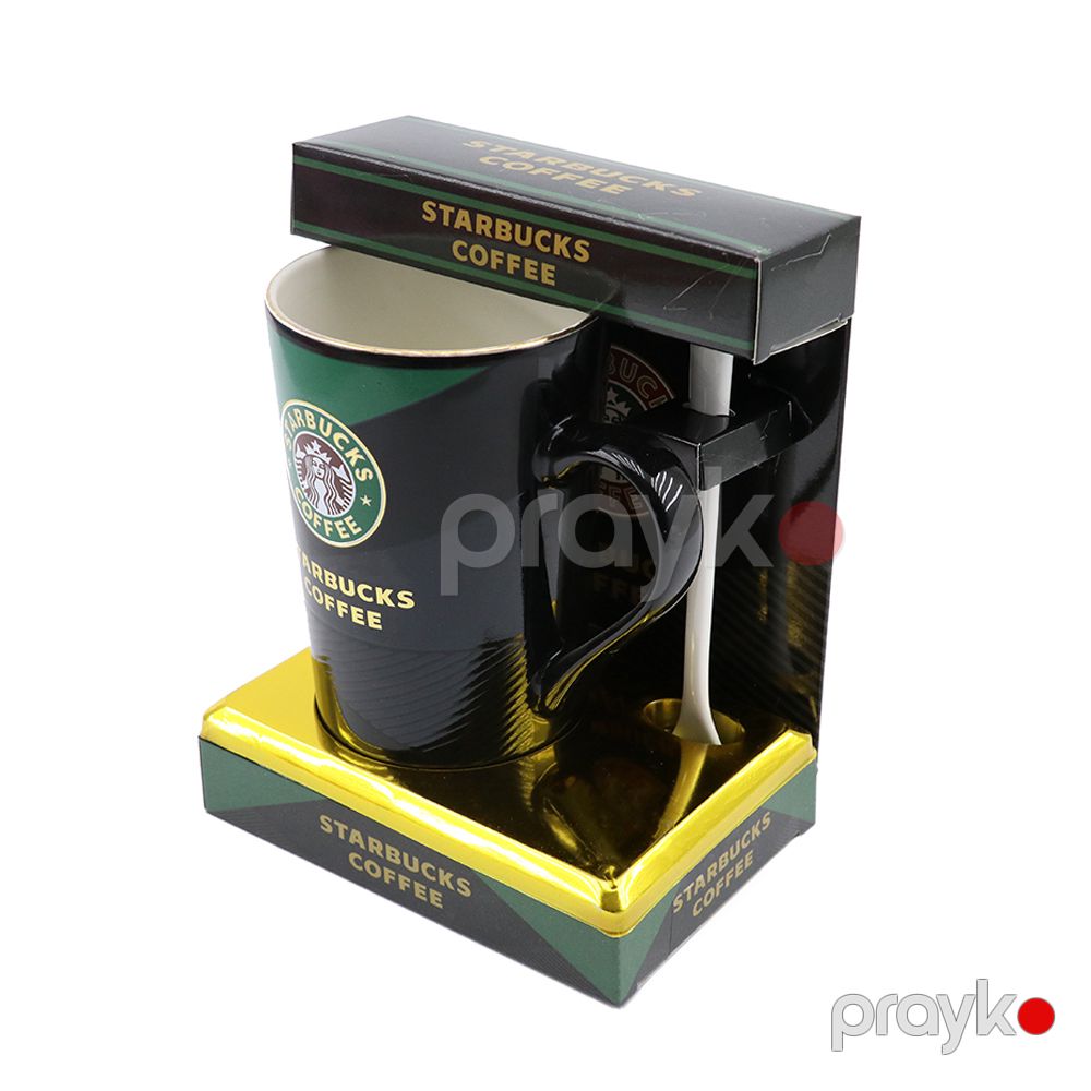 Starbucks Klassik Keramika Fincan Dəsti – Qaşıqla Birlikdə — Ev malları, Bakı (4)