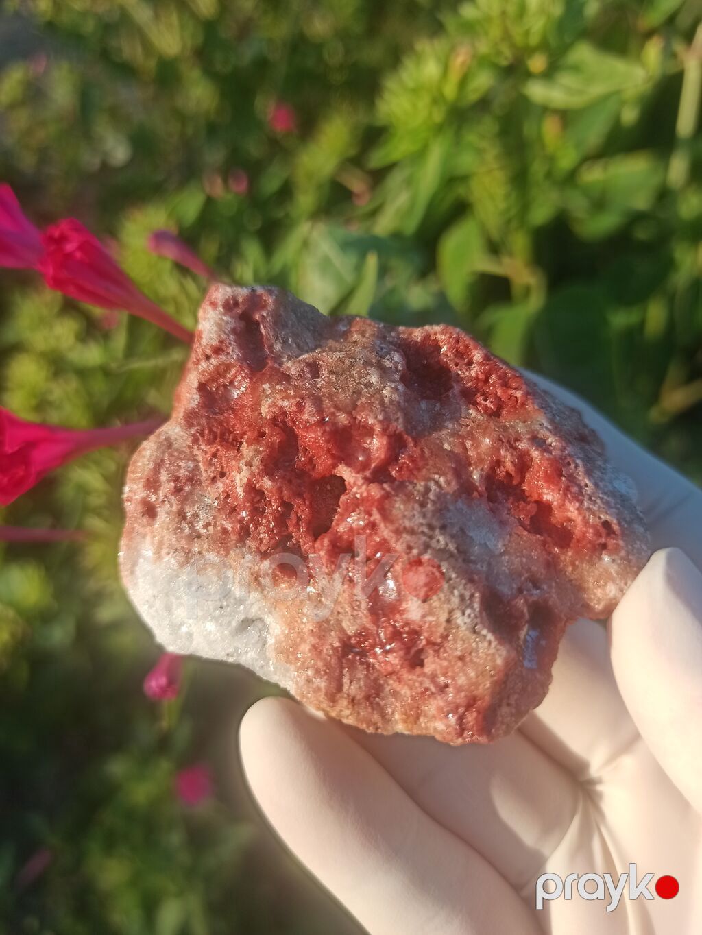 Təbii kolleksiya daşı – qırmızı-russet rəng keçidli, ağ-kvarsvari — Digər, Sumqayıt (4)