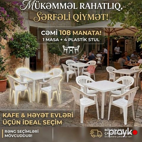 Masa və oturacaqlar — Bakı