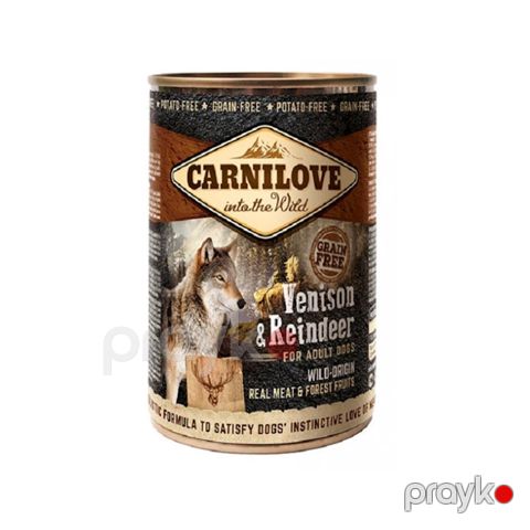 Yetkin itlər üçün konserv Carnilove Vension and Reindeer, maral əti ilə, 400 qr — Bakı