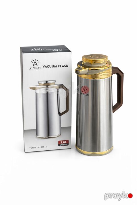 Termos, paslanmayan polad, gümüşü/qızılı, 1.6 l — Bakı