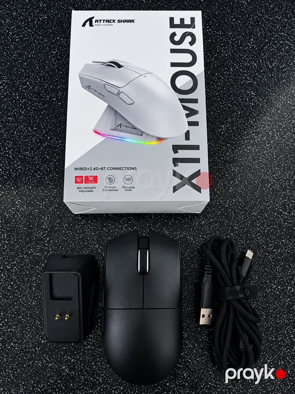 Attack Shark X11 oyun siçanı - Üç rejimli qoşulma: 2.4 GHz simsiz — Klaviaturalar və siçanlar, Digah (2)
