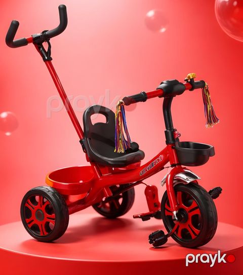 Uşaqlar üçün üçtəkərli velosiped VipTechKid Party Ride Premium, qırmızı — Bakı