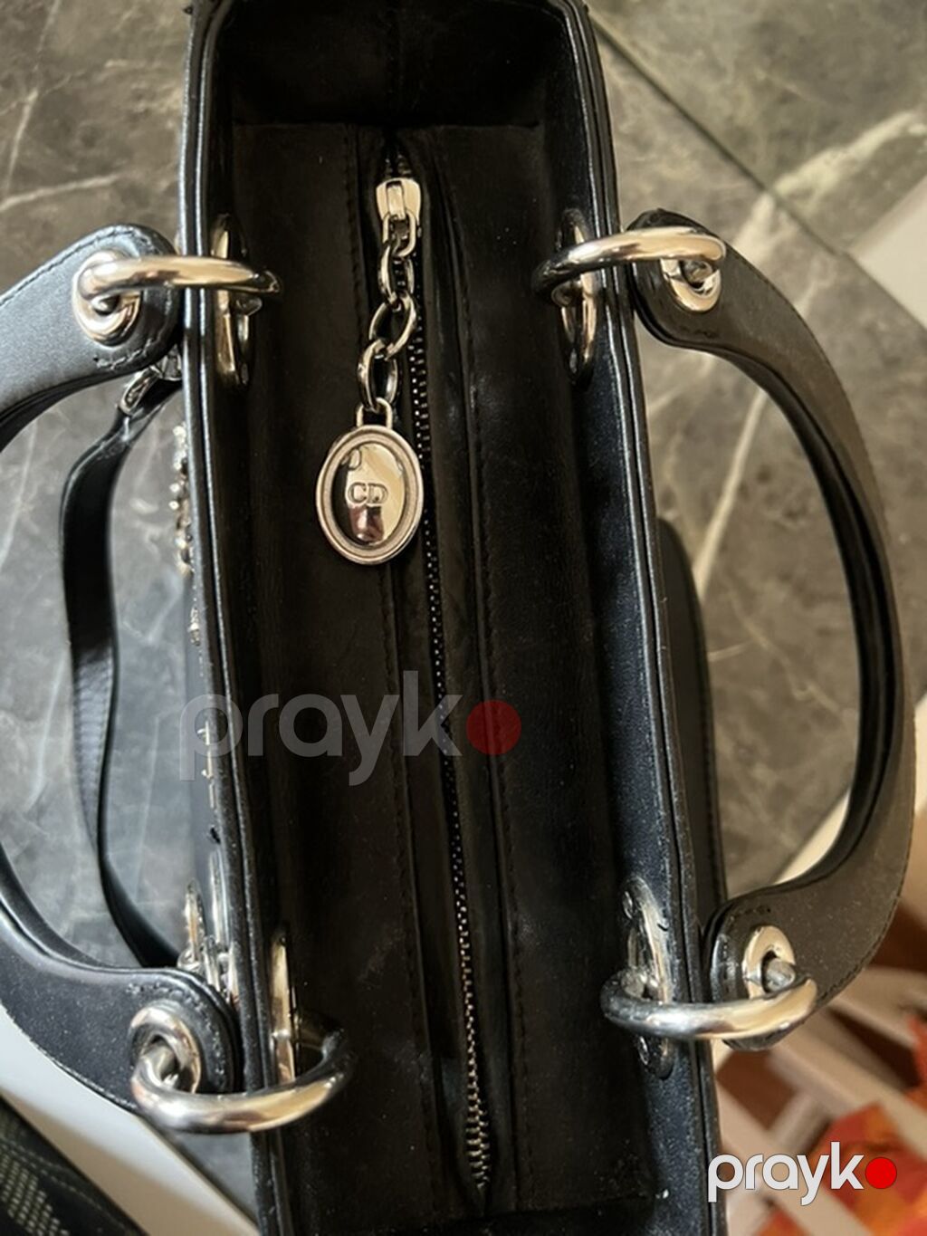 Orijinal Christian Dior Lady Dior çanta - Material: qara rəngli — Çantalar, çamadanlar, cüzdanlar, Bakı (5)